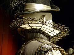Side Ruff/Hat Detail of Black and White Gentleman's Clothing