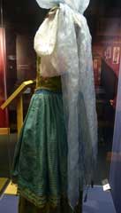 Sideview of Green Woman's Dress